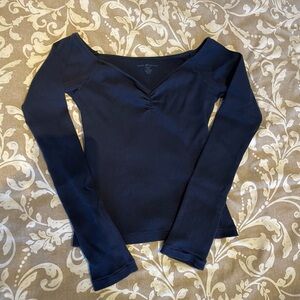 Brandy Melville Navy Long Sleeve Top